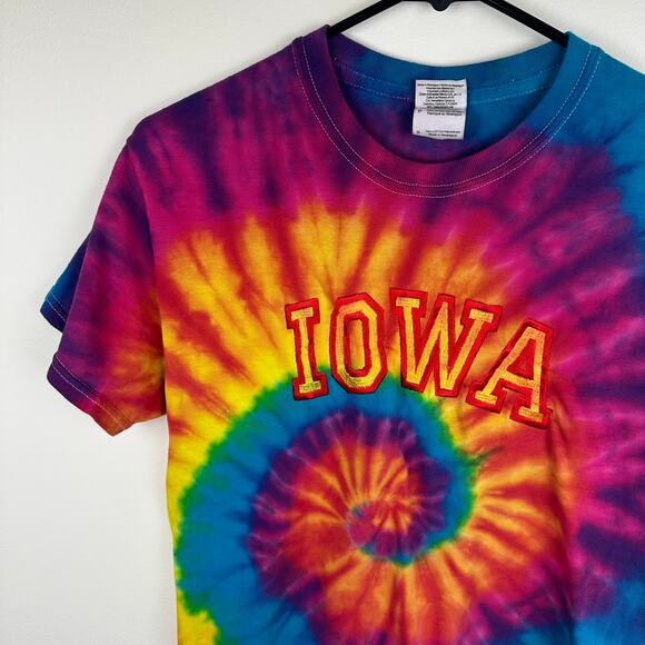 Gildan Heavy Cotton Unisex Iowa State Cyclones Football Tie-Dye T-Shirt Small - Picture 3 of 11